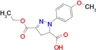 3-(ethoxycarbonyl)-1-(4-methoxyphenyl)-4,5-dihydro-1H-pyrazole-5-carboxylic acid
