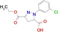1-(3-chlorophenyl)-3-(ethoxycarbonyl)-4,5-dihydro-1H-pyrazole-5-carboxylic acid