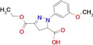3-(ethoxycarbonyl)-1-(3-methoxyphenyl)-4,5-dihydro-1H-pyrazole-5-carboxylic acid