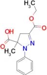 3-(ethoxycarbonyl)-5-methyl-1-phenyl-4,5-dihydro-1H-pyrazole-5-carboxylic acid