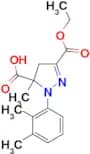 1-(2,3-dimethylphenyl)-3-(ethoxycarbonyl)-5-methyl-4,5-dihydro-1H-pyrazole-5-carboxylic acid