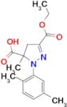 1-(2,5-dimethylphenyl)-3-(ethoxycarbonyl)-5-methyl-4,5-dihydro-1H-pyrazole-5-carboxylic acid