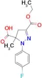 3-(ethoxycarbonyl)-1-(4-fluorophenyl)-5-methyl-4,5-dihydro-1H-pyrazole-5-carboxylic acid