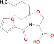 4-(furan-2-carbonyl)-8-methyl-1-oxa-4-azaspiro[4.5]decane-3-carboxylic acid