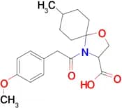 4-[2-(4-methoxyphenyl)acetyl]-8-methyl-1-oxa-4-azaspiro[4.5]decane-3-carboxylic acid