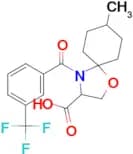 8-methyl-4-[3-(trifluoromethyl)benzoyl]-1-oxa-4-azaspiro[4.5]decane-3-carboxylic acid