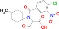 4-(4-chloro-3-nitrobenzoyl)-8-methyl-1-oxa-4-azaspiro[4.5]decane-3-carboxylic acid