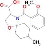 4-(2-methoxybenzoyl)-8-methyl-1-oxa-4-azaspiro[4.5]decane-3-carboxylic acid