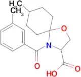 8-methyl-4-(3-methylbenzoyl)-1-oxa-4-azaspiro[4.5]decane-3-carboxylic acid