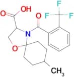 8-methyl-4-[2-(trifluoromethyl)benzoyl]-1-oxa-4-azaspiro[4.5]decane-3-carboxylic acid