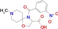 8-methyl-4-(3-nitrobenzoyl)-1-oxa-4,8-diazaspiro[4.5]decane-3-carboxylic acid