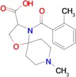 8-methyl-4-(2-methylbenzoyl)-1-oxa-4,8-diazaspiro[4.5]decane-3-carboxylic acid