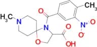 8-methyl-4-(4-methyl-3-nitrobenzoyl)-1-oxa-4,8-diazaspiro[4.5]decane-3-carboxylic acid