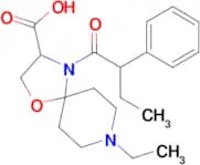 8-ethyl-4-(2-phenylbutanoyl)-1-oxa-4,8-diazaspiro[4.5]decane-3-carboxylic acid