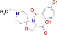 4-(3-bromobenzoyl)-8-ethyl-1-oxa-4,8-diazaspiro[4.5]decane-3-carboxylic acid