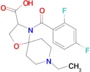 4-(2,4-difluorobenzoyl)-8-ethyl-1-oxa-4,8-diazaspiro[4.5]decane-3-carboxylic acid