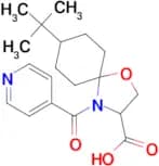 8-tert-butyl-4-(pyridine-4-carbonyl)-1-oxa-4-azaspiro[4.5]decane-3-carboxylic acid
