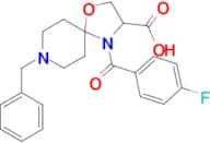 8-benzyl-4-(4-fluorobenzoyl)-1-oxa-4,8-diazaspiro[4.5]decane-3-carboxylic acid