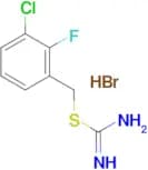 {[(3-chloro-2-fluorophenyl)methyl]sulfanyl}methanimidamide hydrobromide