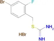 {[(4-bromo-2-fluorophenyl)methyl]sulfanyl}methanimidamide hydrobromide