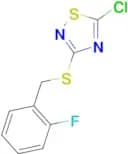 5-chloro-3-{[(2-fluorophenyl)methyl]sulfanyl}-1,2,4-thiadiazole