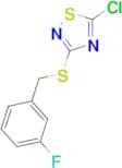 5-chloro-3-{[(3-fluorophenyl)methyl]sulfanyl}-1,2,4-thiadiazole