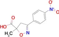 5-methyl-3-(4-nitrophenyl)-4,5-dihydro-1,2-oxazole-5-carboxylic acid