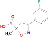 3-(3-fluorophenyl)-5-methyl-4,5-dihydro-1,2-oxazole-5-carboxylic acid