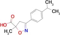 5-methyl-3-[4-(propan-2-yl)phenyl]-4,5-dihydro-1,2-oxazole-5-carboxylic acid