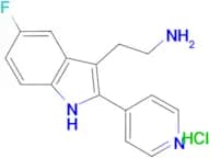 2-[5-fluoro-2-(pyridin-4-yl)-1H-indol-3-yl]ethan-1-amine hydrochloride