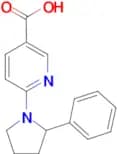 6-(2-phenylpyrrolidin-1-yl)pyridine-3-carboxylic acid