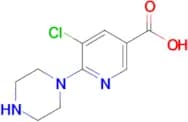 5-chloro-6-(piperazin-1-yl)pyridine-3-carboxylic acid