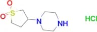 3-(PIPERAZIN-1-YL)TETRAHYDROTHIOPHENE 1,1-DIOXIDE HCL