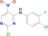 2-CHLORO-N-(4-CHLORO-3-FLUOROPHENYL)-5-NITROPYRIMIDIN-4-AMINE