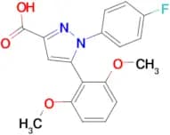 5-(2,6-DIMETHOXYPHENYL)-1-(4-FLUOROPHENYL)-1H-PYRAZOLE-3-CARBOXYLIC ACID