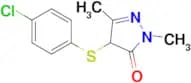 4-((4-CHLOROPHENYL)THIO)-1,3-DIMETHYL-1H-PYRAZOL-5-OL