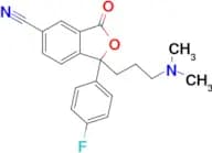 1-(3-(DIMETHYLAMINO)PROPYL)-1-(4-FLUOROPHENYL)-3-OXO-1,3-DIHYDROISOBENZOFURAN-5-CARBONITRILE