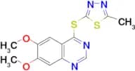 2-((6,7-DIMETHOXYQUINAZOLIN-4-YL)THIO)-5-METHYL-1,3,4-THIADIAZOLE
