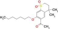 ETHANONE, 1-[7-(HEPTYLOXY)-3,4-DIHYDRO-4,4-DIMETHYL-1,1-DIOXIDO-2H-1-BENZOTHIOPYRAN-6-YL]-