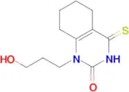 1-(3-hydroxypropyl)-4-sulfanylidene-1,2,3,4,5,6,7,8-octahydroquinazolin-2-one