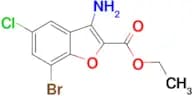 ethyl 3-amino-7-bromo-5-chloro-1-benzofuran-2-carboxylate