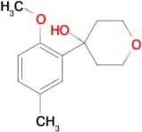 4-(2-Methoxy-5-methylphenyl)oxan-4-ol