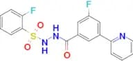 2-Fluoro-N'-(3-fluoro-5-(pyridin-2-yl)benzoyl)benzenesulfonohydrazide