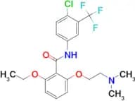 N-(4-Chloro-3-(trifluoromethyl)phenyl)-2-(2-(dimethylamino)ethoxy)-6-ethoxybenzamide