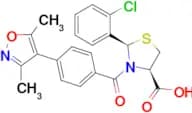 (2R,4R)-2-(2-Chlorophenyl)-3-(4-(3,5-dimethylisoxazol-4-yl)benzoyl)thiazolidine-4-carboxylic acid