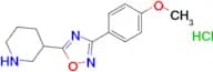 3-(4-Methoxyphenyl)-5-(piperidin-3-yl)-1,2,4-oxadiazole hydrochloride