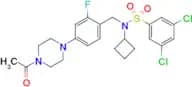 N-[4-(4-Acetyl-piperazin-1-yl)-2-fluoro-benzyl]-3,5-dichloro-N-cyclobutyl-benzenesulfonamide