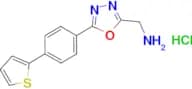 C-[5-(4-Thiophen-2-yl-phenyl)-[1,3,4]oxadiazol-2-yl]-methylamine; hydrochloride
