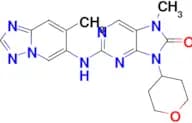 7-Methyl-2-((7-methyl-[1,2,4]triazolo[1,5-a]pyridin-6-yl)amino)-9-(tetrahydro-2H-pyran-4-yl)-7H-pu…