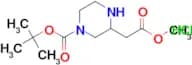 tert-Butyl 3-(2-methoxy-2-oxoethyl)piperazine-1-carboxylate hydrochloride